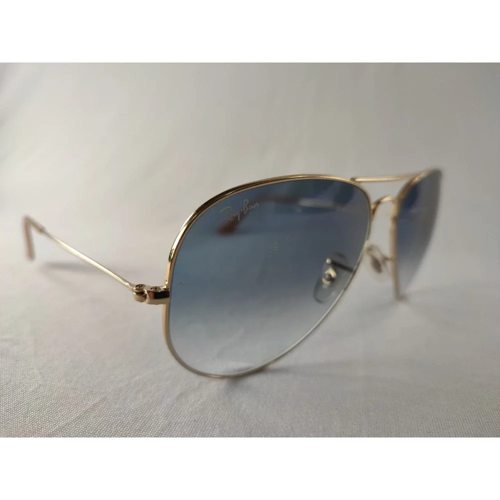 Ray-Ban RB3025 Aviator Large Metal 62mm 001/3F Gold Blue Gradient Oversized